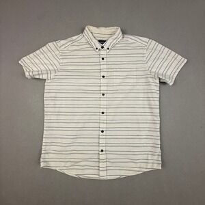 Patagonia Organic Cotton Striped Short Sleeve Button Down Shirt‎ Men's Large